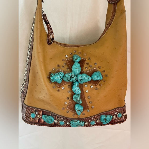 Faux Leather Rock Cross shoulder bag - Picture 2 of 8